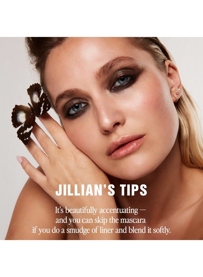 Jillian Dempsey كحل آيلاينر | قلم آيلاينر مقاوم للماء مع ممسحة مدمجة | لون مكثف يدوم طويلاً | نباتي | بني غني - Image 4